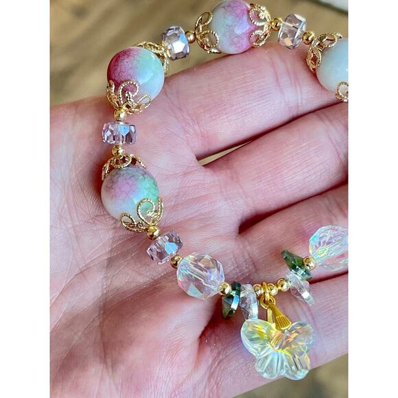 Swarovski Beaded Charm Butterfly Bracelet - Picture 6 of 7